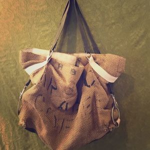 Shoulder tote bag made out of coffee bags!